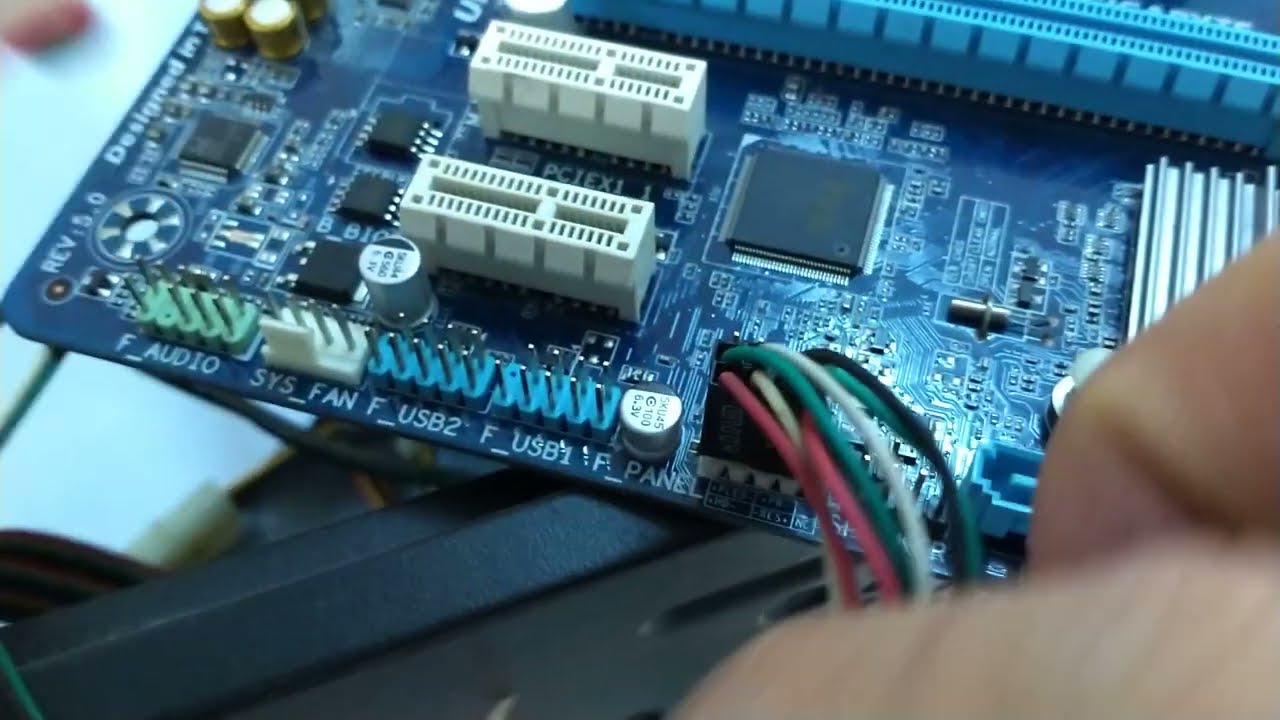 Cách lắp dây tín hiệu từ vỏ case vào Mainboard Gigabyte H61