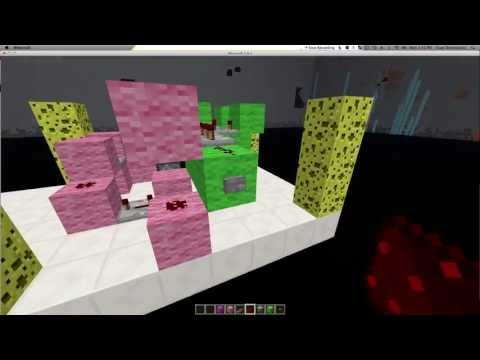 Minecraft Double piston extender Tutorial [6x6x3] 1.6.2