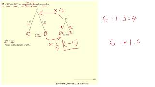GCSE Maths Similar Shapes Calculator Question Higher and Foundation GCSE Math