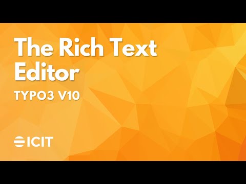Rich Text Editor | Typo3 v10 Tutorial
