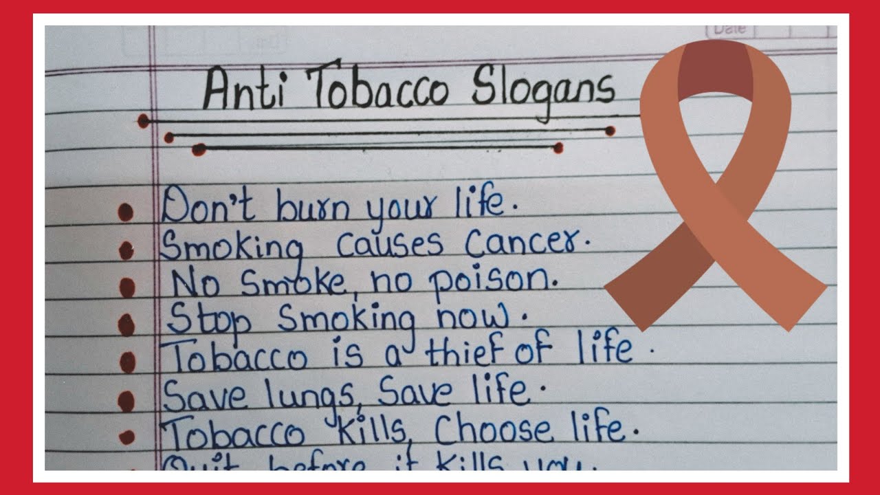 anti tobacco slogans that rhyme Anti Tobacco Slogans/World No Tobacco Day Slogans/No Tobacco Slogans