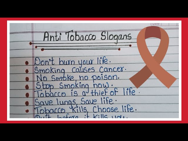 slogans against tobacco Anti Slogans/World No Tobacco Day Slogans/No Tobacco Anti Smoking Slogans