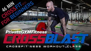 CrossFit Class (W12, W1) Kettlebell, Dumbbell & Barbell | CROSSBLAST 🔥 350-450kcal (FOLLOW ALONG!)
