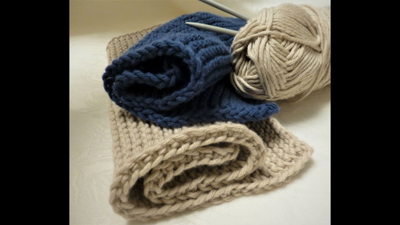 How to knit a simple dishcloth. Nice beginners project YouTube