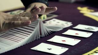 Dealer Shuffling And Splitting The Deck 4K Ultra Hd R3D