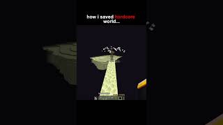 How i saved my hardcore world| #minecraftclutch #clutch #insane
