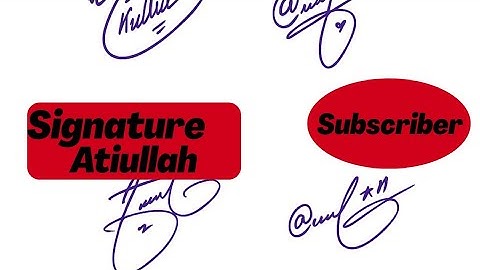 Atiullah name signature style||name signature with arooj 