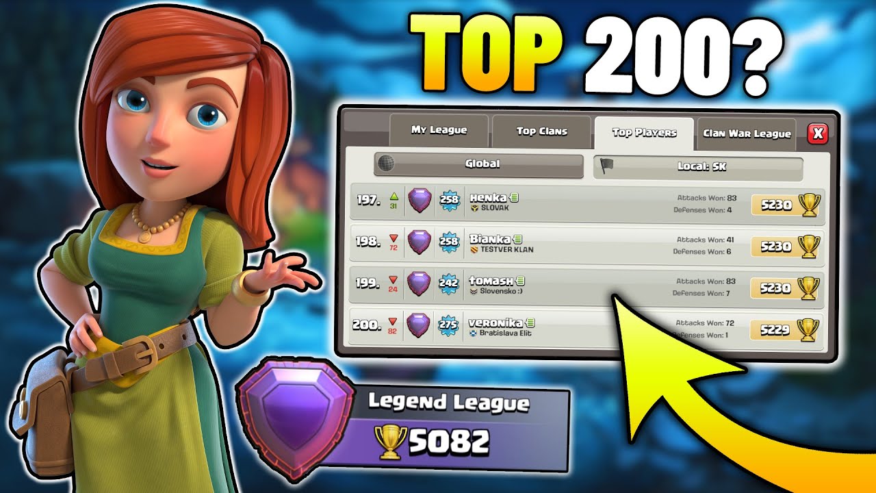 Podarí sa mi OPÄŤ DOSTAŤ do TOP 200?🏆🔝| Clash of Clans CZ/SK