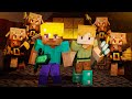 Attack on bastion remnants  alex and steve life minecraft animation