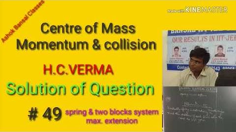 Solution of Question # 49/ Centre of mass,Momentum and collision/ H.C.VERMA/ NEE/IIT JEE