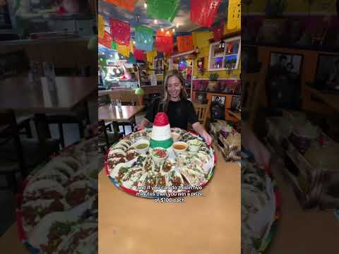 Video thumbnail: Food Challenge: eat 50 tacos in 15 minutes! #foodie #vegaseats