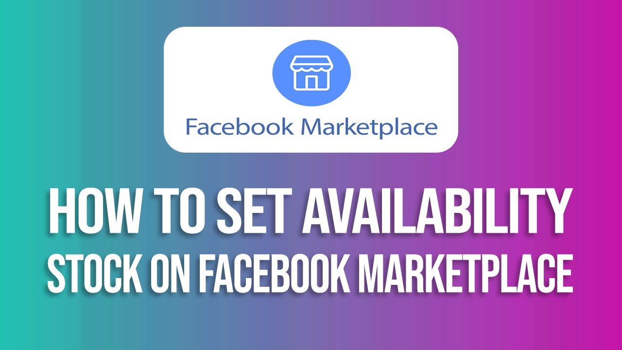 Как установить наличие товара на Facebook Marketplace: управление запасами!