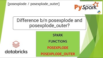 13. Databricks | Pyspark: Difference b/n posexplode and posexplode_outer | #pyspark PART 13