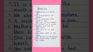 Essay On Mother's Day || Ten Point Essay On Mother's Day || Mother's Day Essay Writing ||