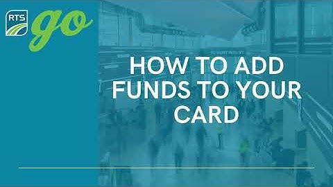 RTS Go Card: How to Add Funds at a TVM