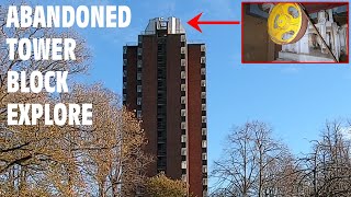 16 FLOORS UP   abandoned tower block explore (London skyline visible)