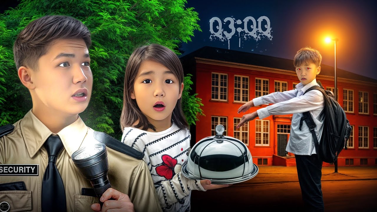 АЛИКОШ ТҮНГІ 12:00 ДЕ МЕКТЕПТЕ НЕ КӨРДІ?!😳|КӨЗАЙЫМ ЕКЕУМІЗ ҚОРҚЫП ҚАШЫП КЕТТІК😱🏃🏻