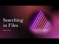 Searching in files and using pipes