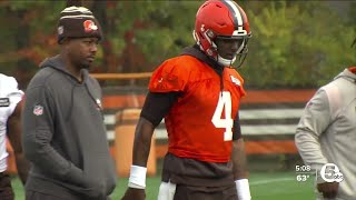 Browns QB Deshaun Watson returns to practice as he works through shoulder injury