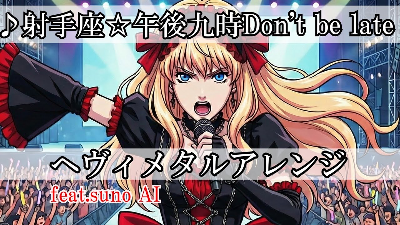 シェリル・ノーム(May'n)『射手座☆午後九時Don't be late』AIでヘヴィメタルアレンジにしてみた