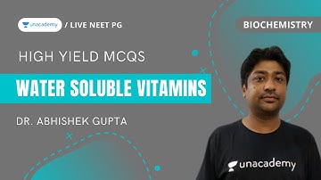 MCQs on Water Soluble Vitamins ( PGMEE ) | Dr. Abhishek Gupta