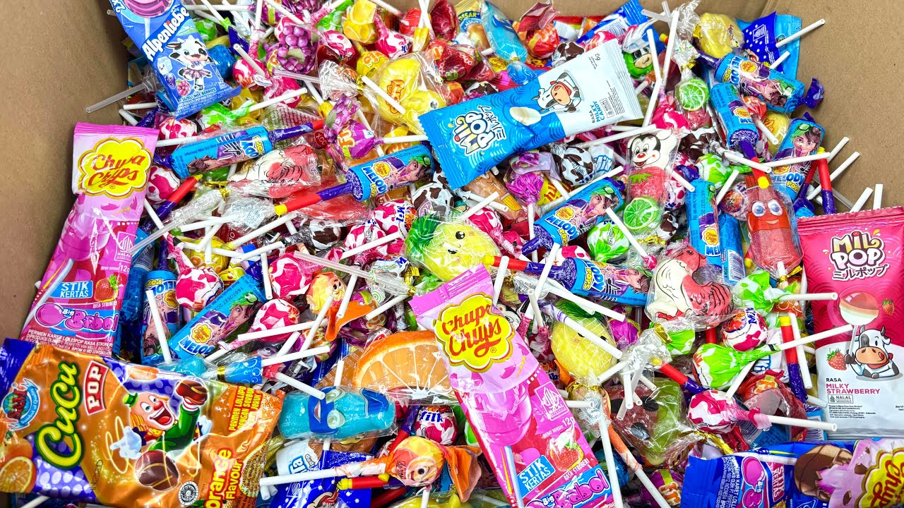 Unpacking So Many Kind Of Lollipop And Fill Full Into The Box ASMR