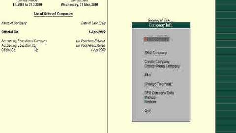 Tally.ERP ( Part 3) - Delete the Company