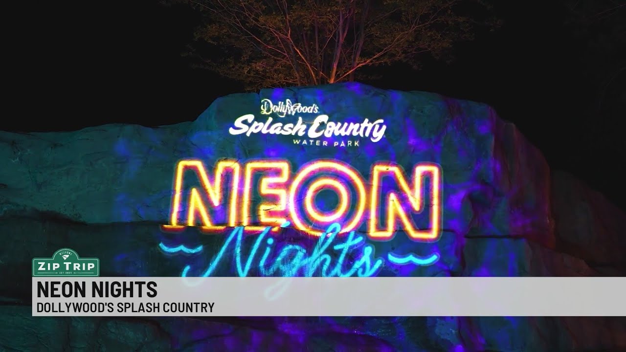 Zip Trip Great Smoky Mountains: Splash Country Neon Nights - YouTube