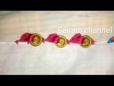 Dount ring slanting saree kuchu design - YouTube