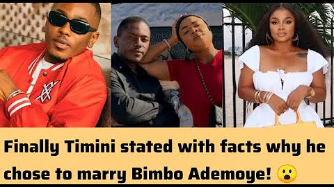 Finally Timini stated with facts why he chose to marry Bimbo Ademoye. 😱🙊