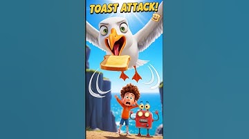 Seagull Steals Our Breakfast - Bad Idea 😂 #animation #ai #cartoon #funny #viral #sea #3danimation