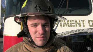 Firefighters in training
