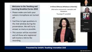 BREAKFAST SESSION Alternative assessments  examples and champions