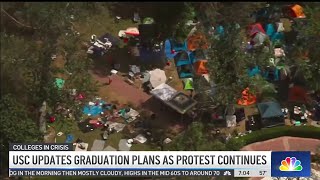 Days before USC commencement, protesters still camped out on campus