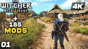 THE WITCHER 3 Ultimate Modpack 185+ Mods Gameplay Walkthrough Part 1 FULL GAME [4K 60FPS PC ULTRA]