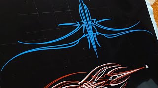 How to pinstripe, Horizontal two color design part 1