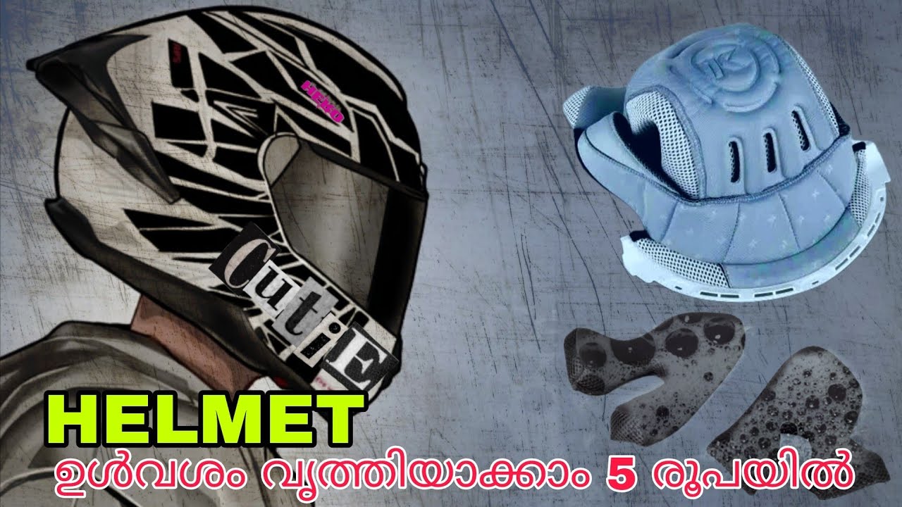 Best way to clean Helmet || Simple way to Wash inside of the helmet 
