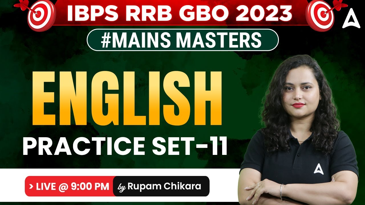 IBPS RRB GBO 2023 | English Practice Set 11 | RRB GBO Mains English by Rupam Chikara