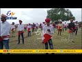World record created by 5000 people performing sword stunts