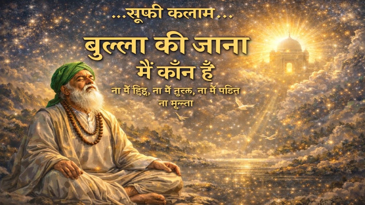 ना मैं हिंदू, ना मैं तुरक – इश्क़ ही सच्चा शाह , Bulla Ki Jaana Main Kaun Haan – Sufi Kalaam #bhakti