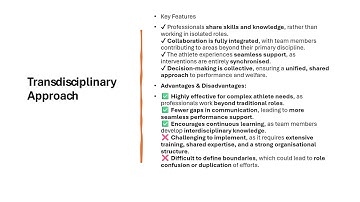 Multidisciplinary, Interdisciplinary, and Transdisciplinary Approaches in Sport