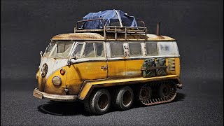 VW T1 Bus Conversion to HalfTrack Vehicle 1:24 / VW T1 Bus Umbau auf Halbkettenfahrzeug 1:24