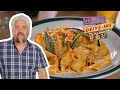 Guy Fieri Eats King Crab Pappardelle | Diners, Drive-Ins and Dives | Food Network