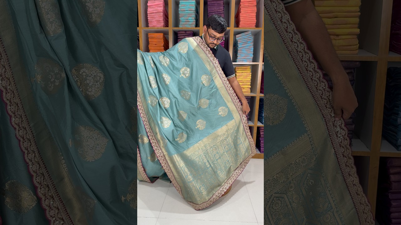 Banarasi Jaal Embroidery Sequence Work Sarees (Unstiched Blouse)