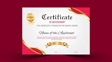Academic Certificate Template Design-Photoshop CC Tutorial