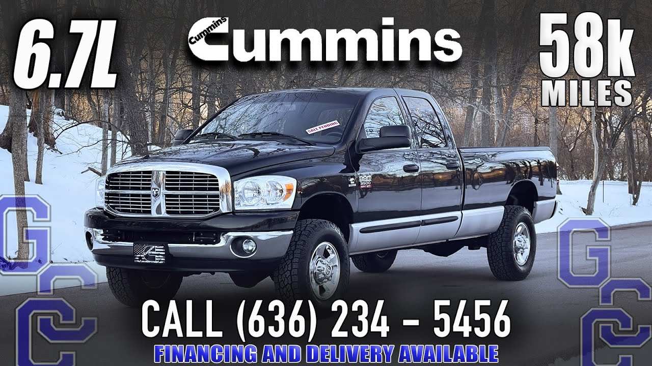 6.7 Cummins For Sale 2007 Dodge Ram 3500 SRW 4x4 Diesel With Only 58k