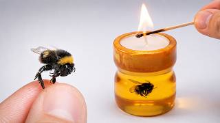 I Preserved a Bumblebee in Epoxy Resin | Handmade Yellow Resin Candle Art