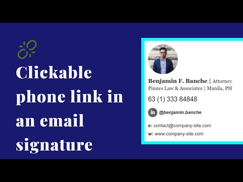 Add a call-to-phone link in an email signature