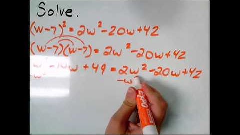 Solving a quadratic needing simplification