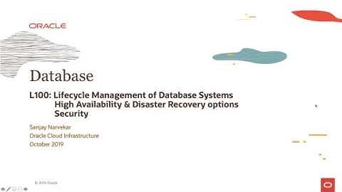 Database - Level 100 - Part 2 - Lifecycle Management for OCI DB Systems